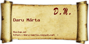 Daru Márta névjegykártya